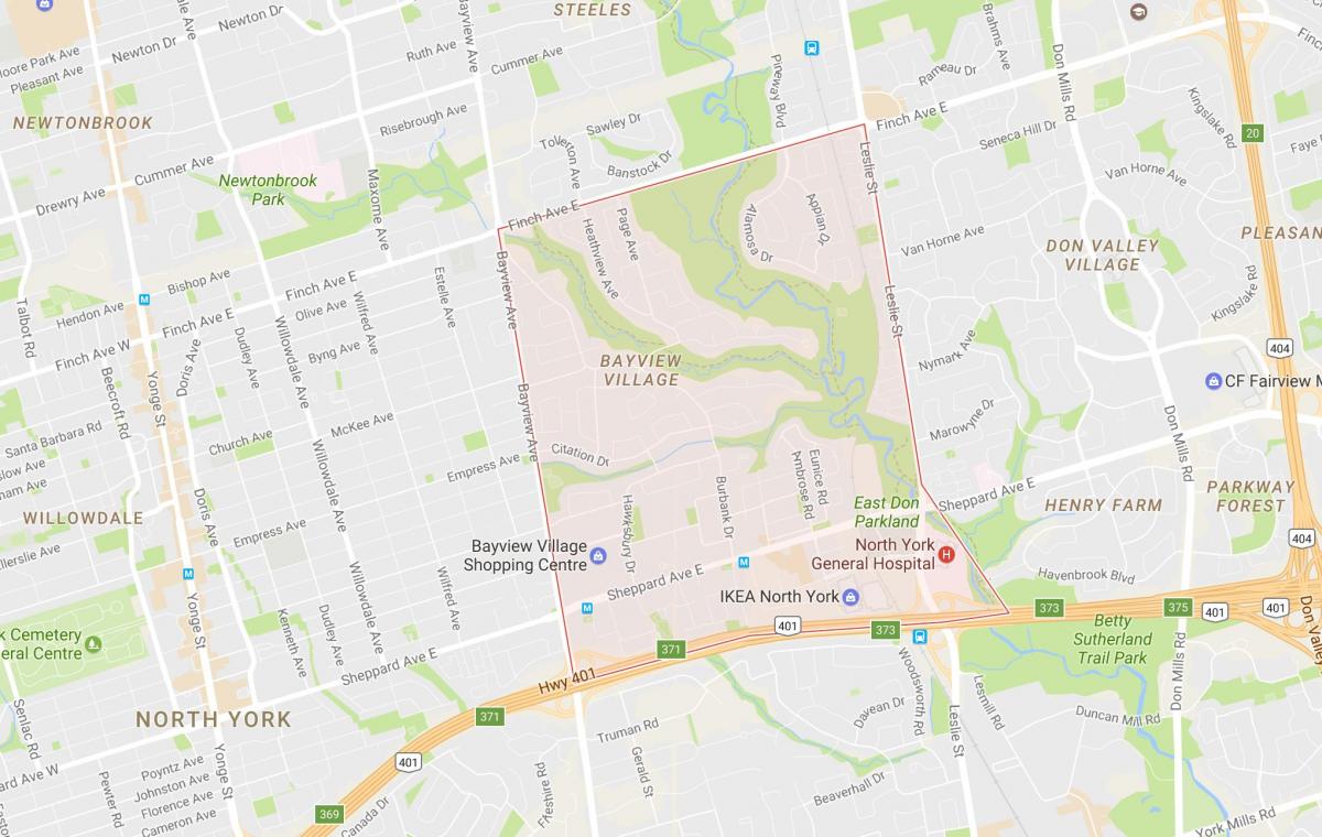 Карта Вили село квартал на Торонто