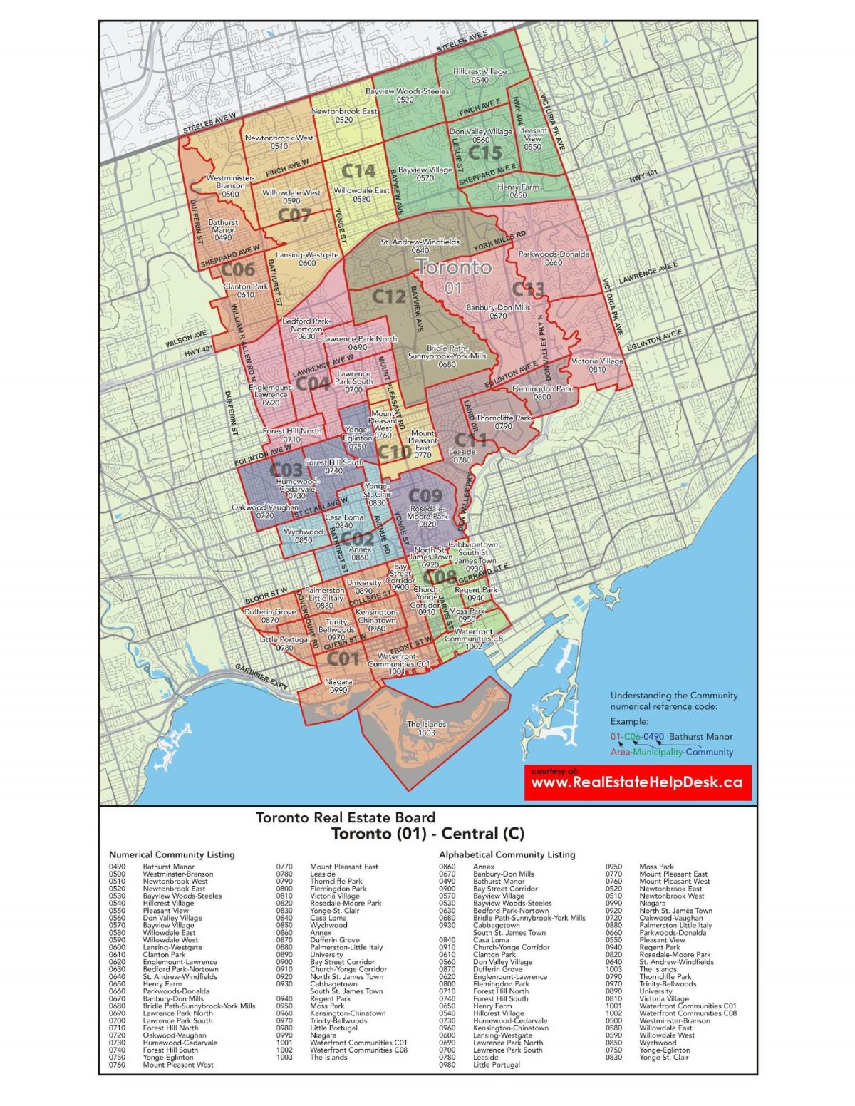 Карта на центъра на Торонто