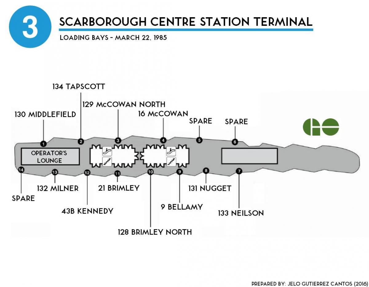Карта Торонто Scarborough терминал център 