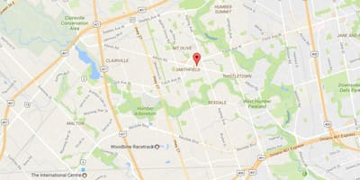 Карта на Албион пътя Торонто