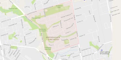 Карта Amesbury квартал на Торонто