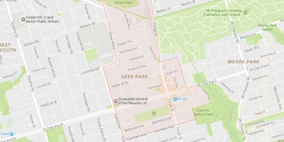 Карта Deer Park Торонто