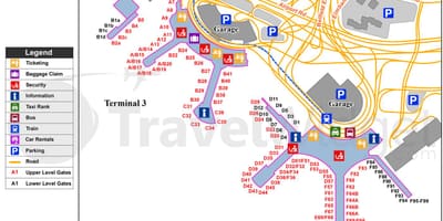 Карта на Международно летище Торонто Пиърсън 
