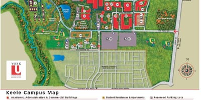 Карта Йорк кильского университета на колежа