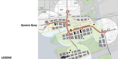 Карта на успех, на източния бряг на Източния залив на Торонто