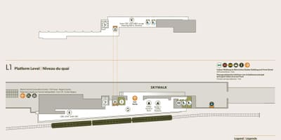 Карта на гара Union мецанин