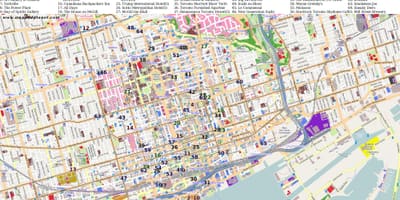 Карта на забележителностите на Торонто