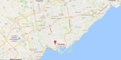 Карта Троица Bellwoods район на Торонто