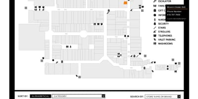 Карта на търговски център yorkdale 