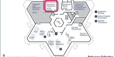 Карта на университета на Торонто Робартс библиотека електронни клас