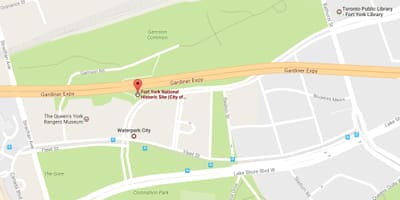 Карта на Форт Йорк, в района на Торонто