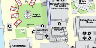 Карта Торонто harbourfront Център 