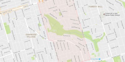 Карта на Hobie–Cedarvale квартал на Торонто