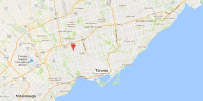Карта Amesbury район на Торонто
