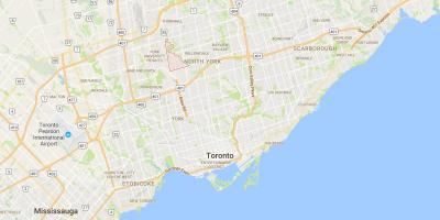 Карта Bathurst Manor район на Торонто