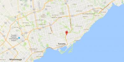 Карта Broadview Северен район на Торонто