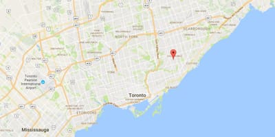 Карта Clairlea район на Торонто