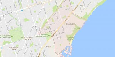 Карта Cliffcrest район на Торонто
