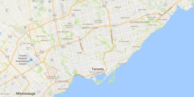 Карта Eatonville район на Торонто