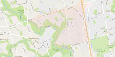 Карта Humbermede квартал на Торонто