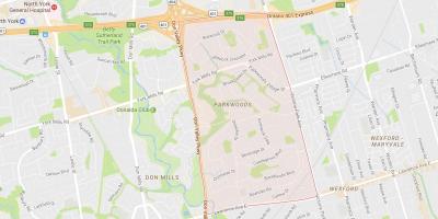 Карта Parkwoods квартал на Торонто