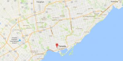 Карта на Кралица улица западния квартал на Торонто