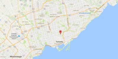 Карта Rosedale район на Торонто