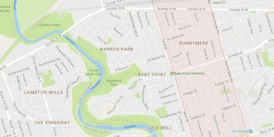 Карта Runnymead квартал на Торонто