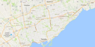 Карта на Scarborough центъра на Торонто
