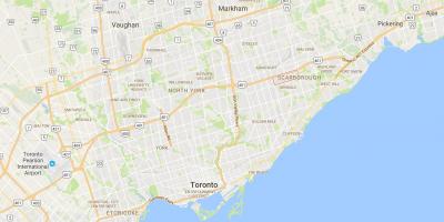 Карта на Scarborough центъра на Торонто