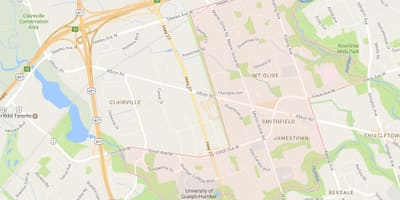 Карта Smithfield района на квартал на Торонто