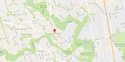 Карта Thistletownneighbourhood квартал на Торонто