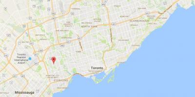Карта Thorncrest квартал на Торонто