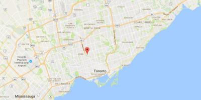 Карта Tichester район на Торонто