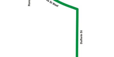 Карта на TTC 193 изложба ракети автобусна линия Торонто