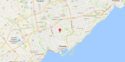 Карта на yonge и eglinton район на Торонто