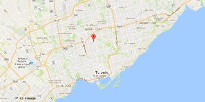 Карта на Бедфорд Парк район на Торонто