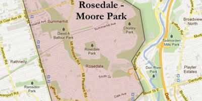Карта Rosedale Мур Парк Торонто