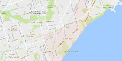 Карта бреза района на скалите Торонто