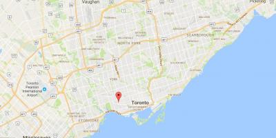 Карта Броктоне квартал на Торонто
