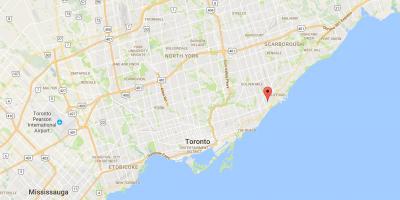 Карта Бреза скали на височини район на Торонто