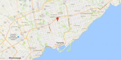 Карта водопад хоггс Кухи район на Торонто