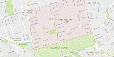 Карта Дависвилль село квартал на Торонто