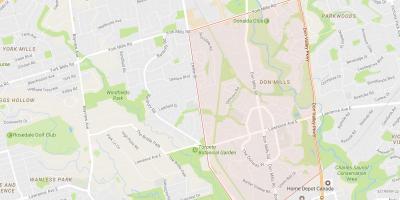 Карта на Дон Милс квартал на Торонто