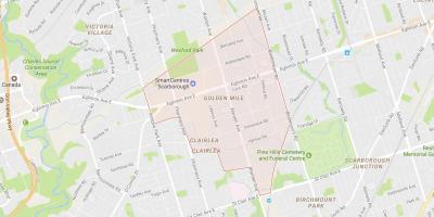 Карта на Златната Миля квартал на Торонто