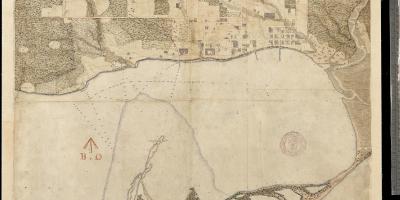 Карта на земята в първите векове Йорк, Торонто 1787-1884