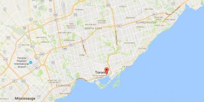 Карта на Източна Бейфронт район на Торонто