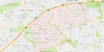 Карта Йорк-Милс квартал на Торонто