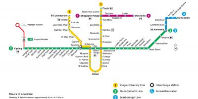 Карта Торонто TTC метрото