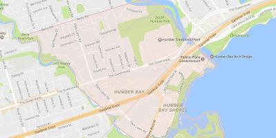 На картата в stonegate-Квинсвей района на квартал на Торонто